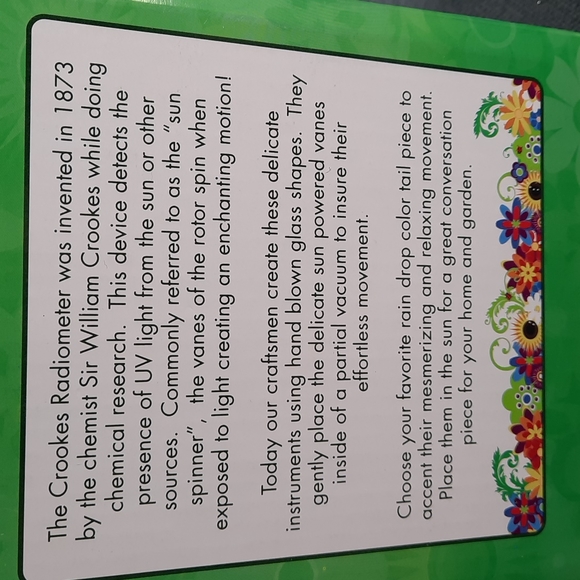 Blown Glass Suncatcher Radiometer Purple Glass Rain Drop Indoor Outdoor - Picture 4 of 5